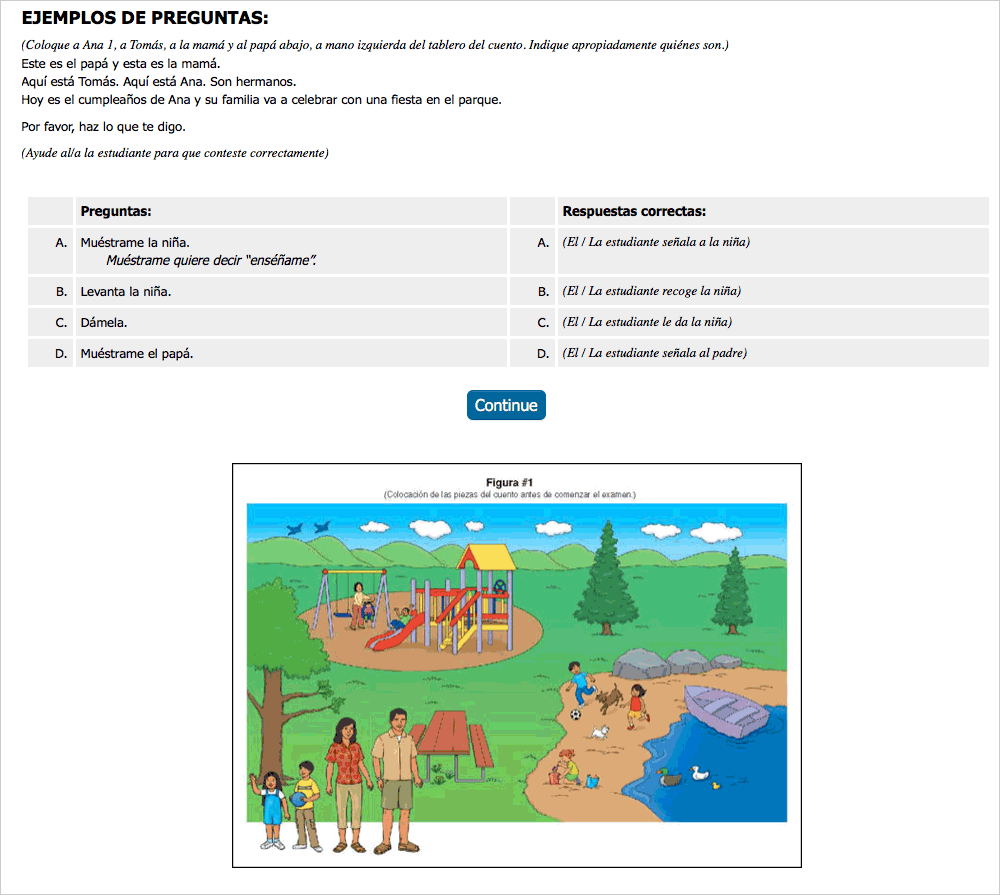 Pre-IPT–Oral Spanish Test